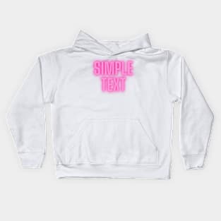 Simple Text Kids Hoodie